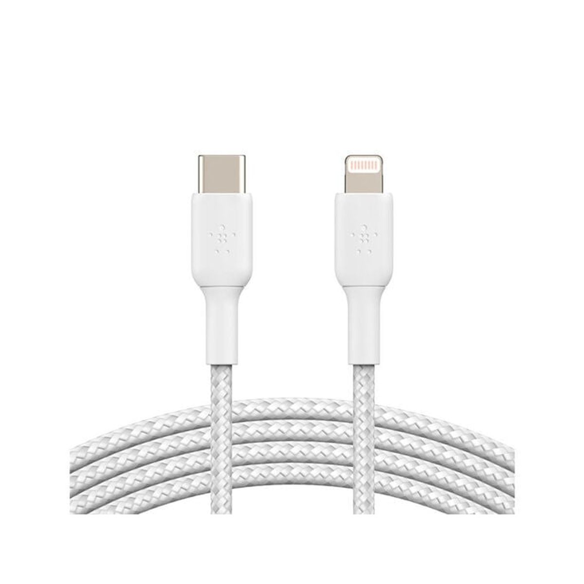 BELKIN - CABLE TYPE-C TO LIGHTNING BELKIN DE 1 METRO ENMALLADO BLANCO