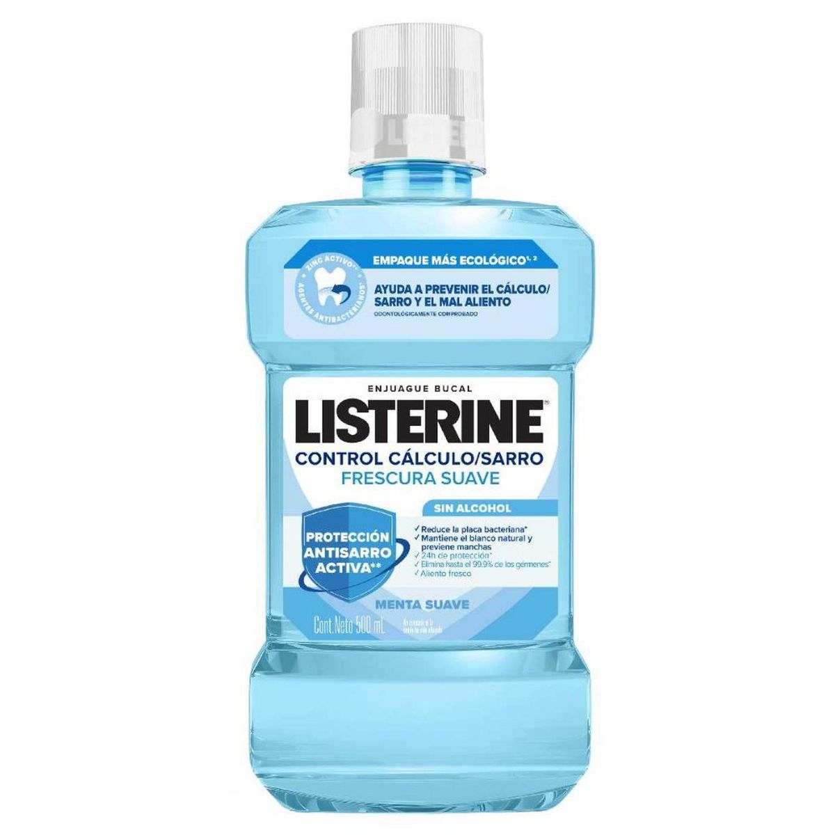 LISTERINE - Enjuague Bucal Listerine Control Sarro Zero Alcohol 500ml