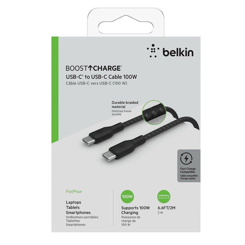 BELKIN - CABLE USB C POR AMBOS LADOS 100 W  BELKIN DE 2 METROS
