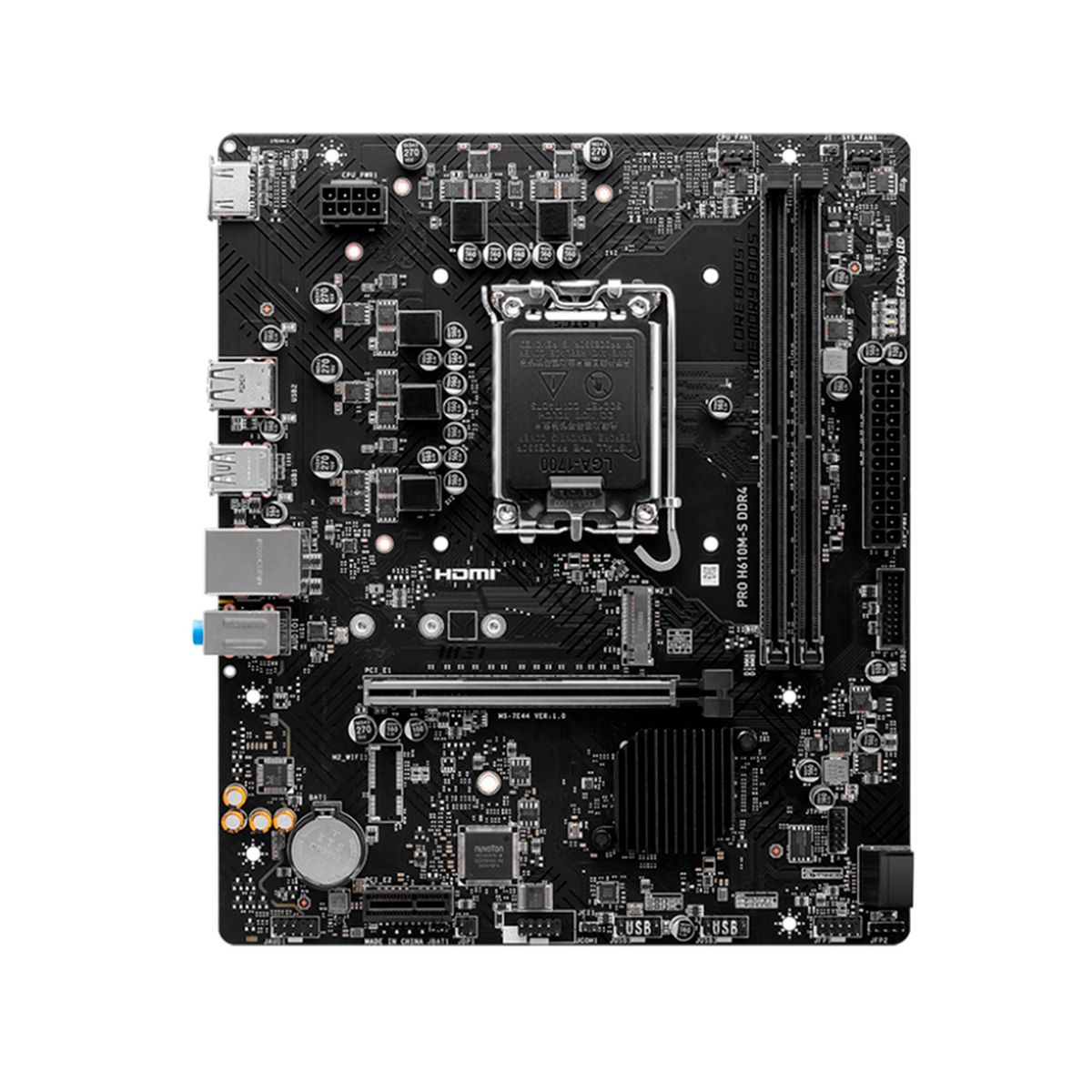 MSI - PLACA BASE MSI PRO H610MSDDR4 CHIPSET INTEL H610 P/N: MBMSH610M-SDDR4