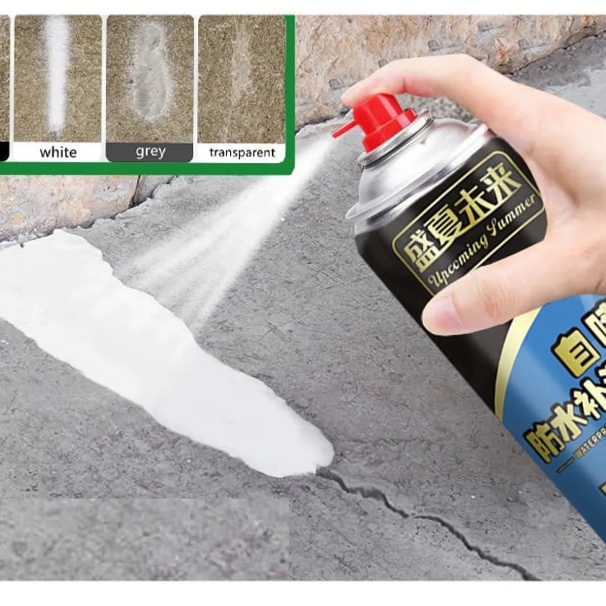 GENERICO - Sellador en Spray de Grietas Roturas PVC Relleno Cemento Impermeable