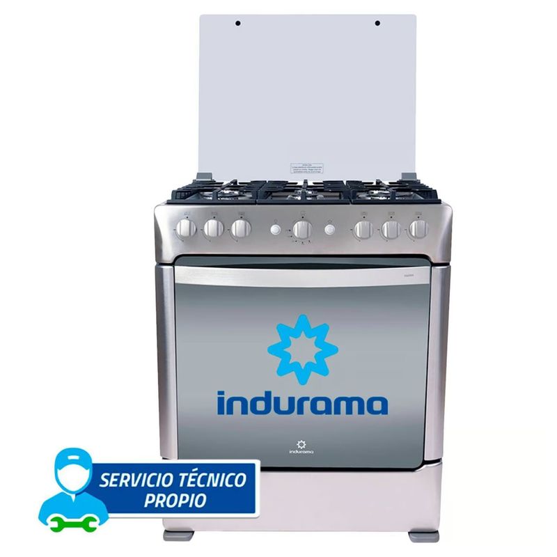 INDURAMA - Cocina Indurama a Gas 6 Hornillas Parma Zafiro Croma.
