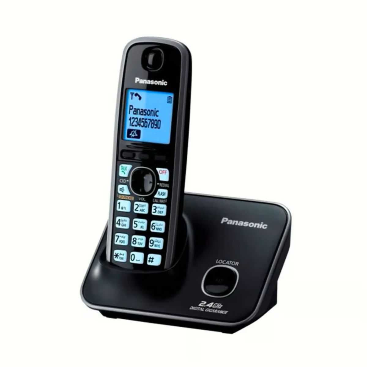 PANASONIC - Teléfono Fijo Panasonic Inalámbrico Negro KX-TG3711LCB