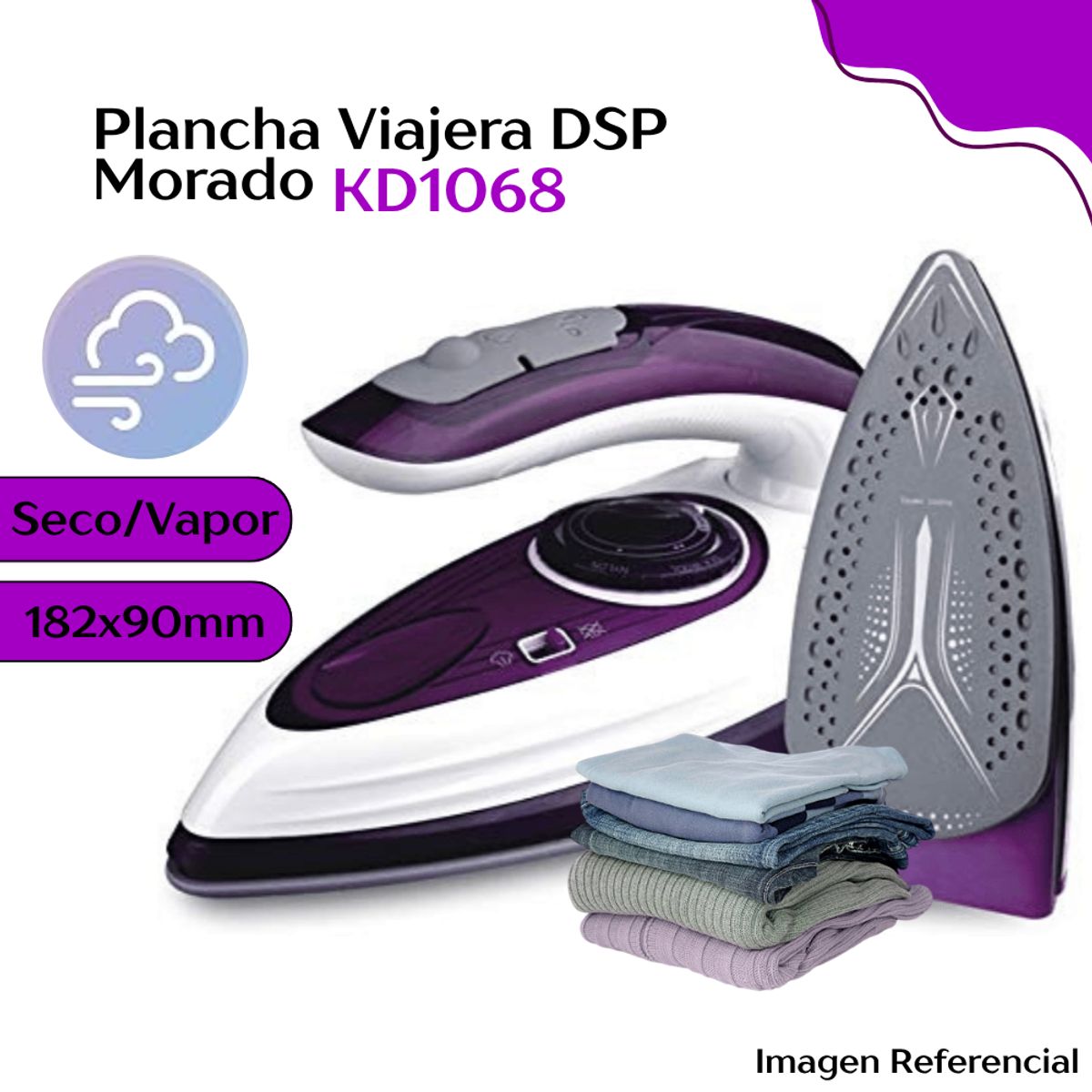 Dsp - Plancha Viajera DSP Morada - KD1068