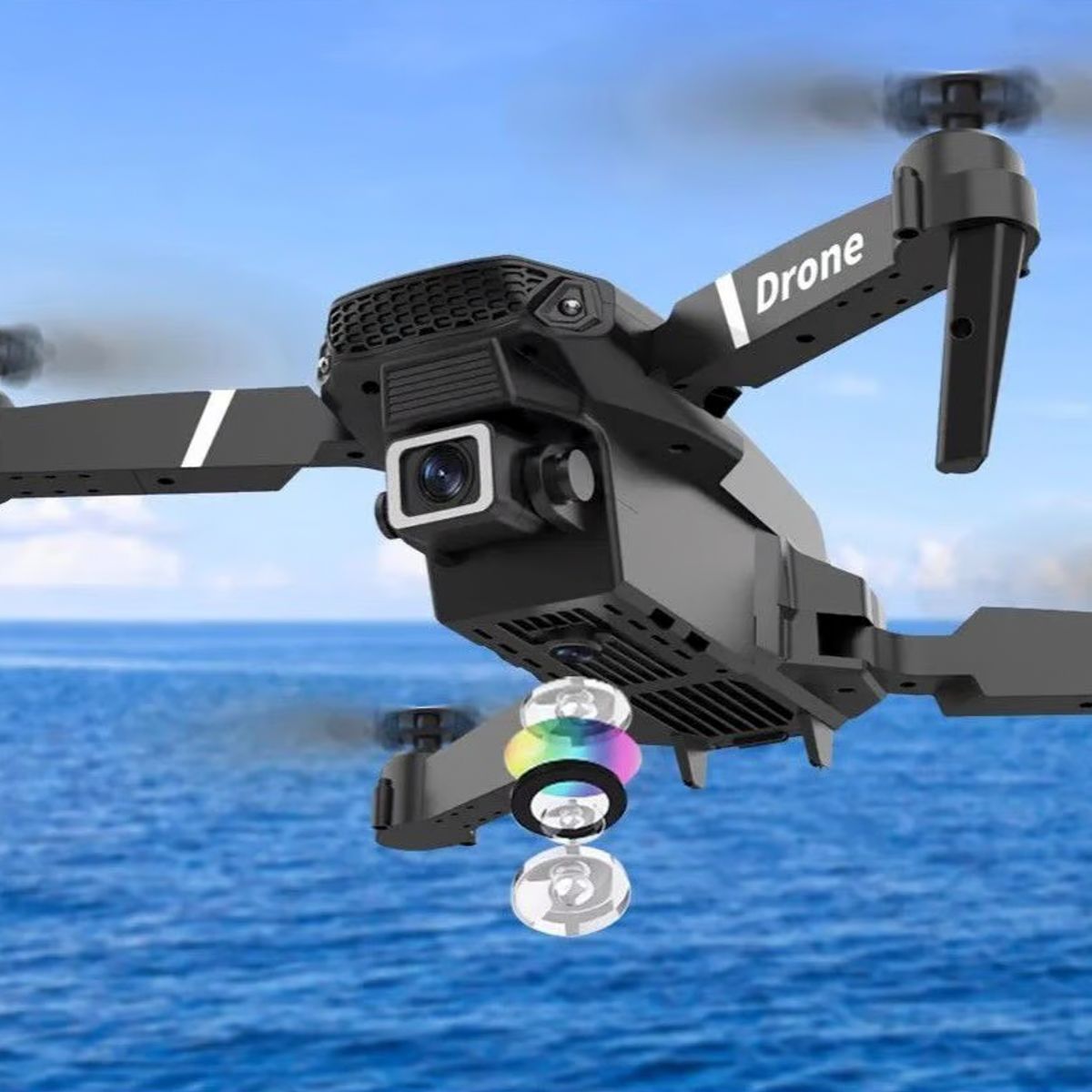 GENERICO - Drone E88 WiFi Doble Camara 4K + Estuche y Accesorios