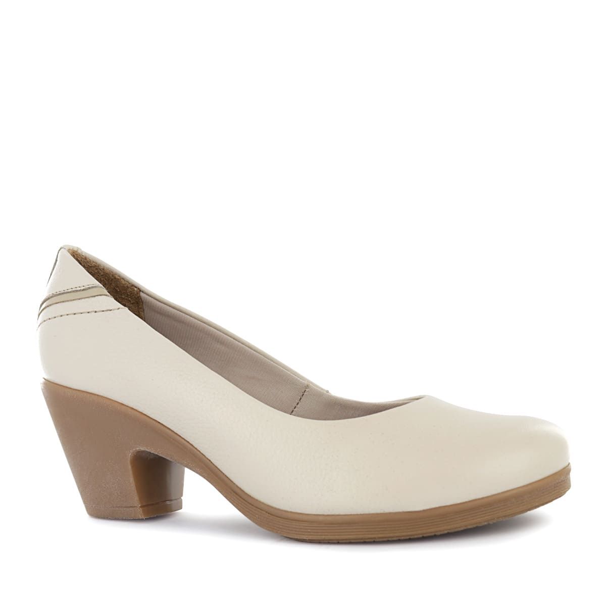 ECCO - Zapatos de Vestir PumpReina Mujer Ecco Natalie71 Marfil Cuero Natural