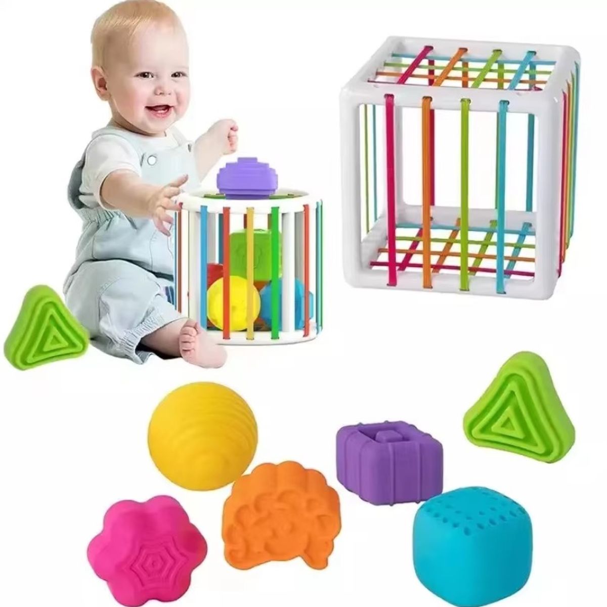 GENERICO - Cubo de ligas para bebes - 13 piezas