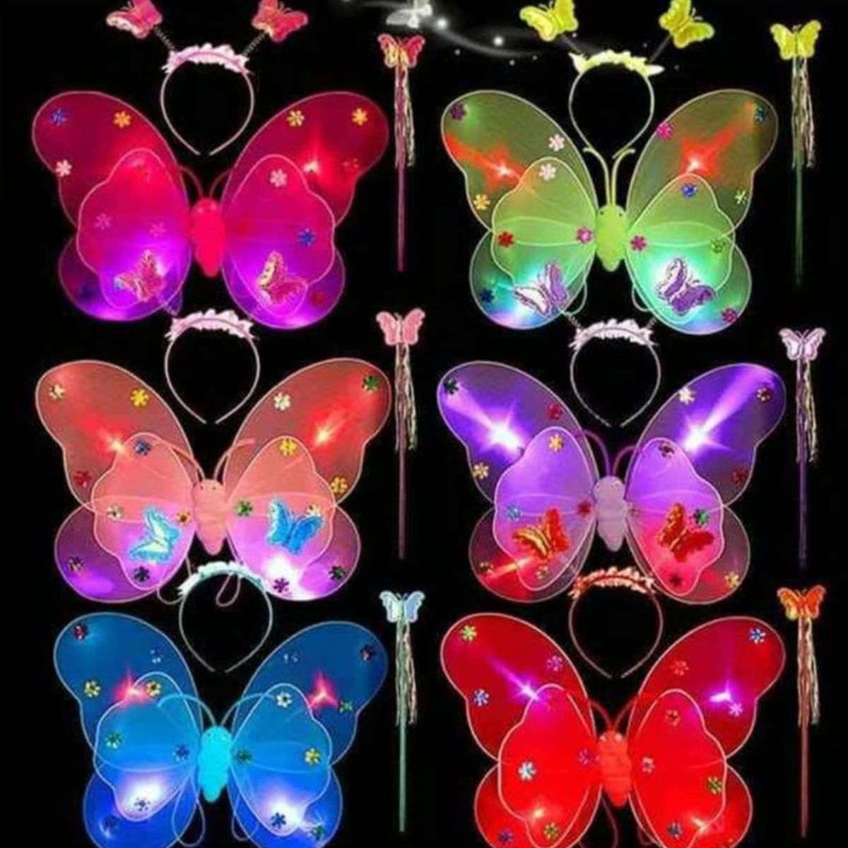 GENERICO - Alitas mariposa luminosa vinchavarita