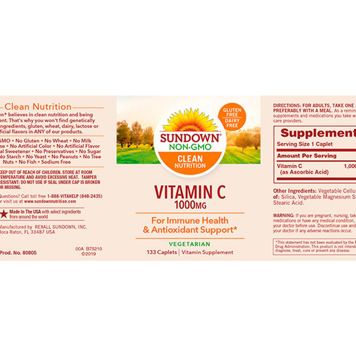 SUNDOWN - Vitamina C - 1000mg - 133 tabletas