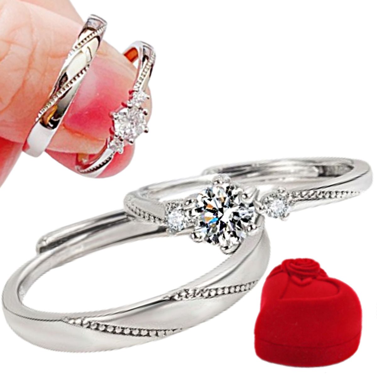 NO LOGO - Anillo Para Pareja Compromiso Promesa - Mi Otra Mitad