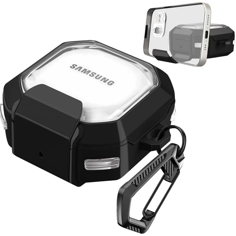 GENERICO - Funda transparente para Samsung Galaxy Buds FE - Negro