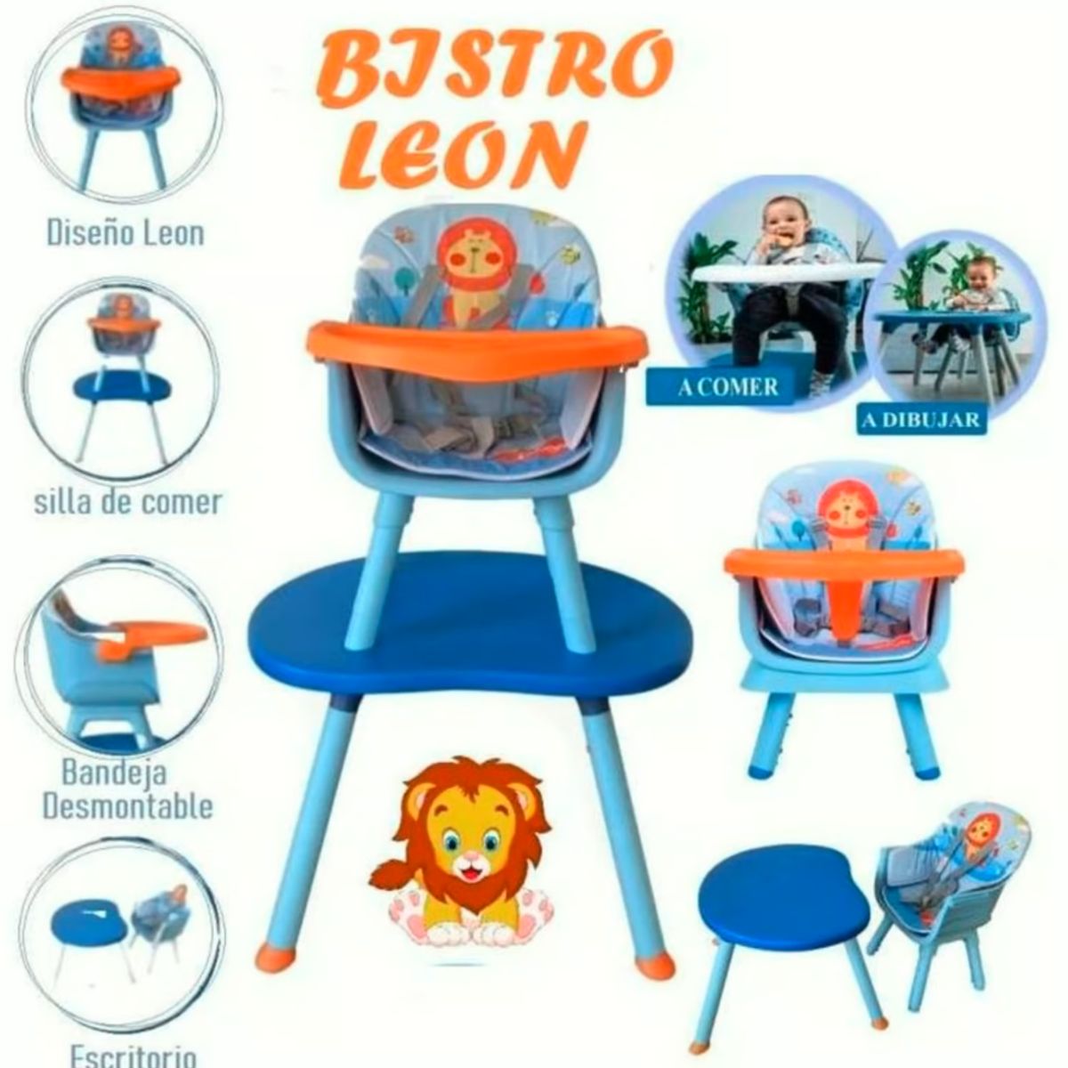 BABY KITS - Silla Carpeta 3 En 1 Baby Kits BISTRO León