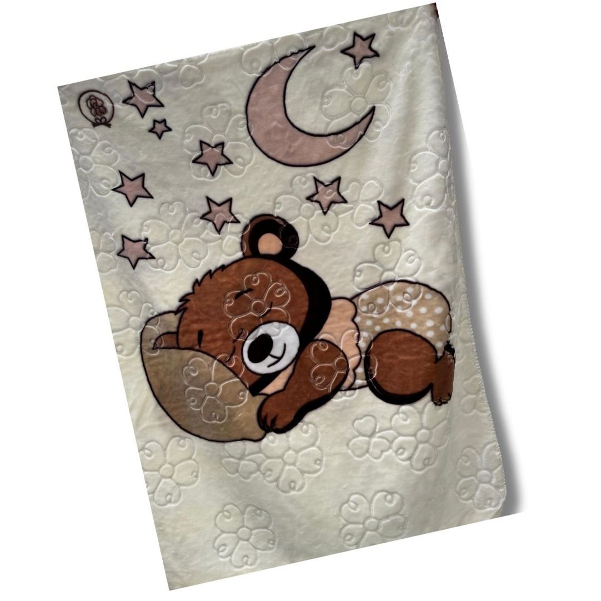 GENERICO - Frazada Colchas Mantas Felpa Plush Labrado Para Bebés Marron