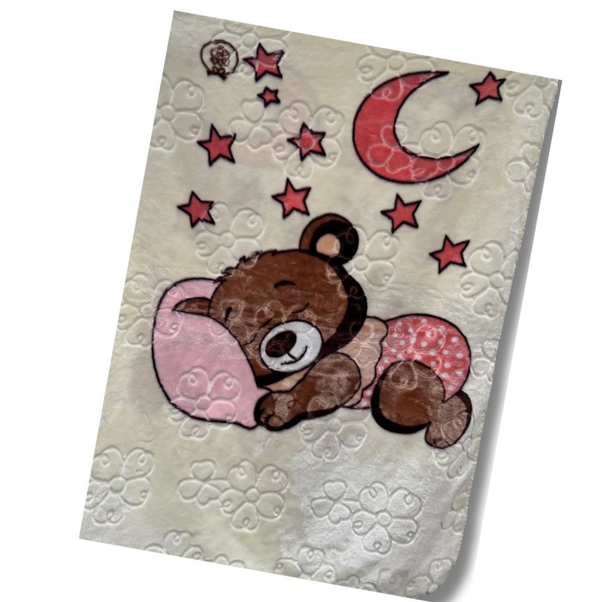 GENERICO - Frazada Colchas Mantas Felpa Plush Labrado Para Bebés Marron