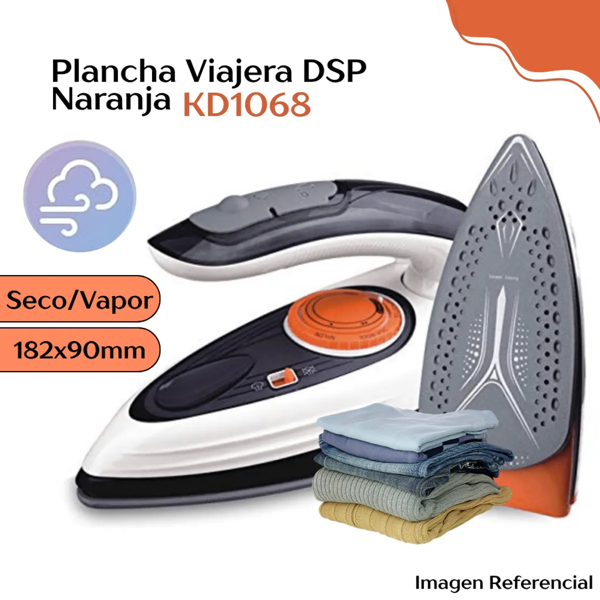Dsp - Plancha Viajera DSP Negra - KD1068