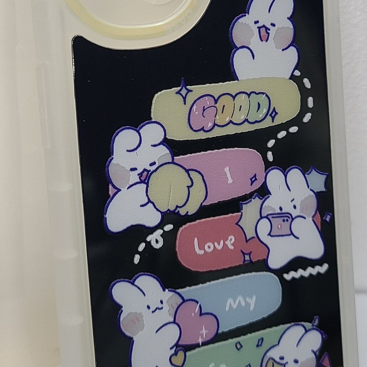 GENERICO - Case Tipo espejo de Silicona Kawaii de Conejos  para Iphone 13