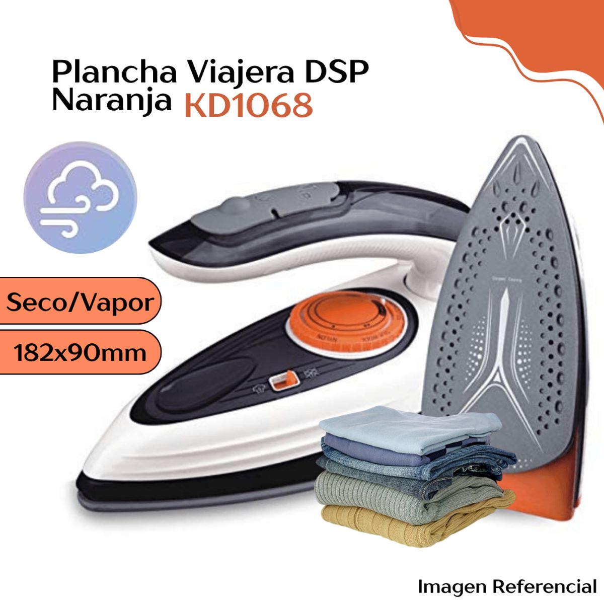 Dsp - Plancha Viajera DSP Negra - KD1068