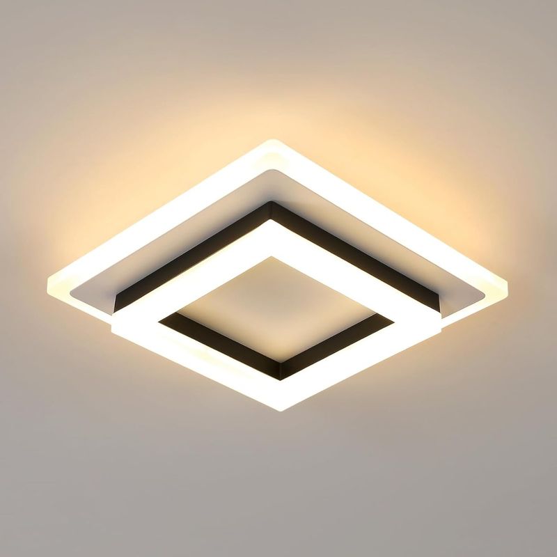 HOME NEAT - LED Lámparas de Techo Cuadrado Ø20cm 3 Colores para Pasillo