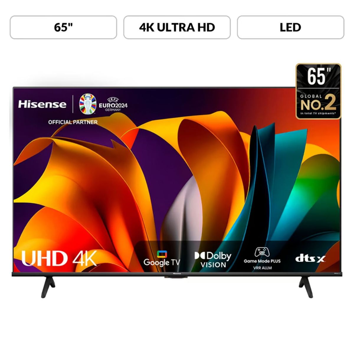 HISENSE - Televisor Hisense 65 Pulg. LED Smart VIDAA Tv UHD 4K 65A6N (2024)
