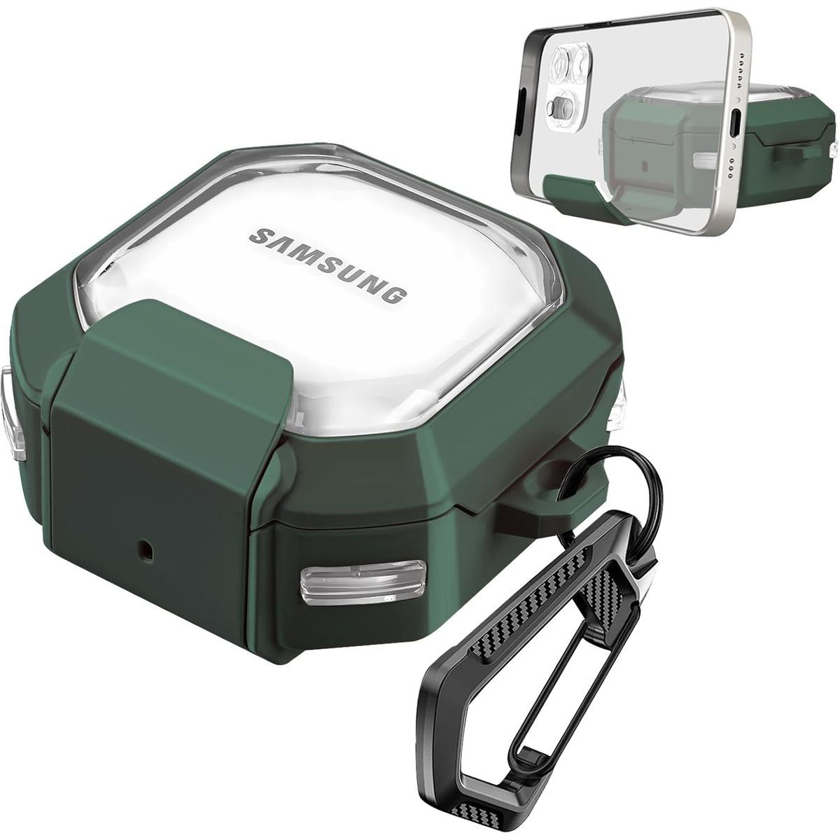 GENERICO - Funda transparente para Samsung Galaxy Buds Live - Verde