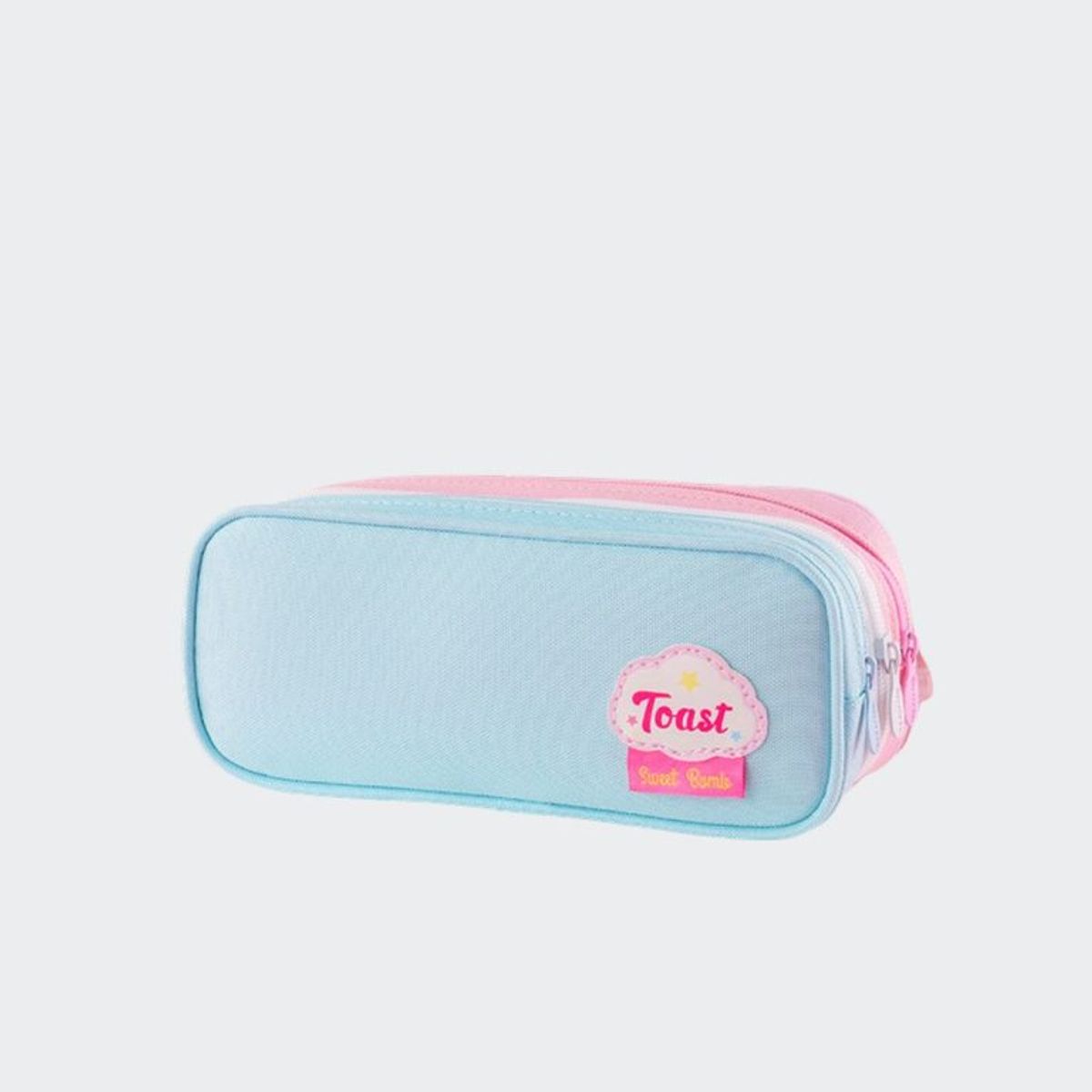 GENERICO - Cartuchera multicapa de gran capacidad - Celeste rosa