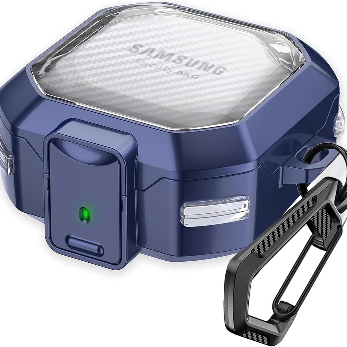 GENERICO - Funda transparente para Samsung Galaxy Buds 2 - Azul