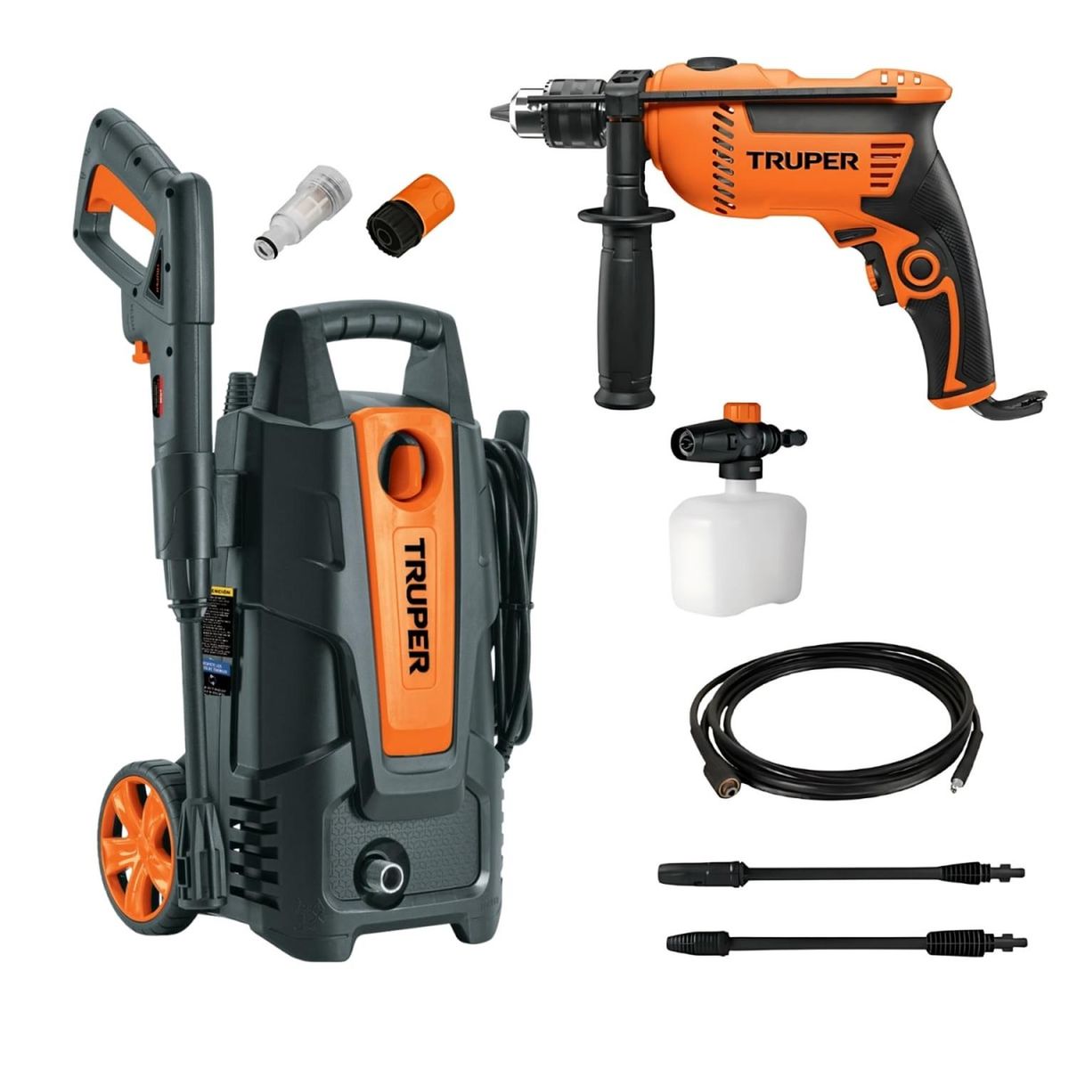 TRUPER - Hidrolavadora 1500 psi + Taladro percutor 600w Truper