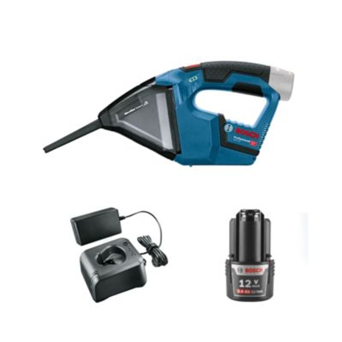 BOSCH - Aspiradora De Polvo Inalám Bosch Gas 12v-li Bat Y Carg