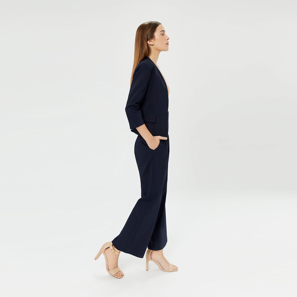 CAMILA VIALI - Camila Viali Blazer Abelle Negro Manga