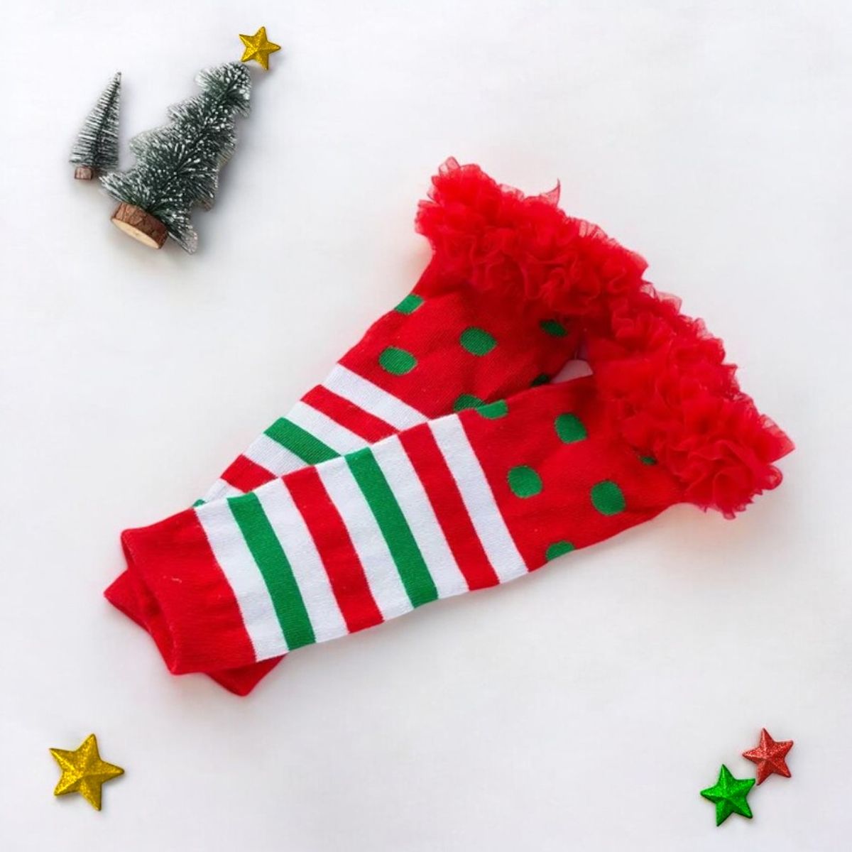 GENERICO - VESTIDO DE BEBÉ MODELO NAVIDEÑO - 4 PIEZAS