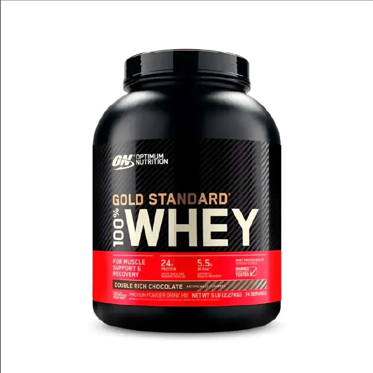 OPTIMUN NUTRITION - Proteína Gold Standard Whey 5lb - Optimum Nutrition - Double Rich Chocolate