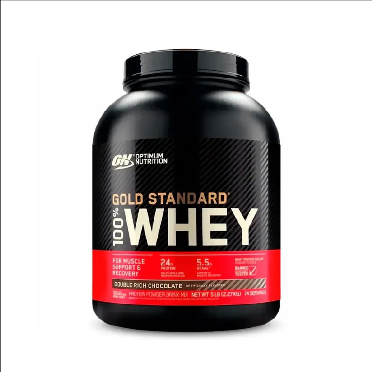 OPTIMUN NUTRITION - Proteína Gold Standard Whey 5lb - Optimum Nutrition - Double Rich Chocolate