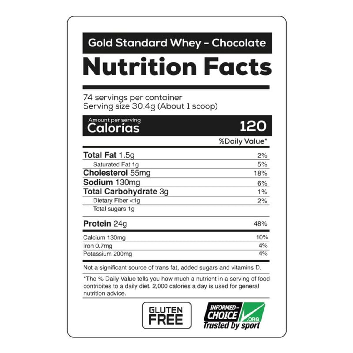OPTIMUN NUTRITION - Proteína Gold Standard Whey 5lb - Optimum Nutrition - Double Rich Chocolate