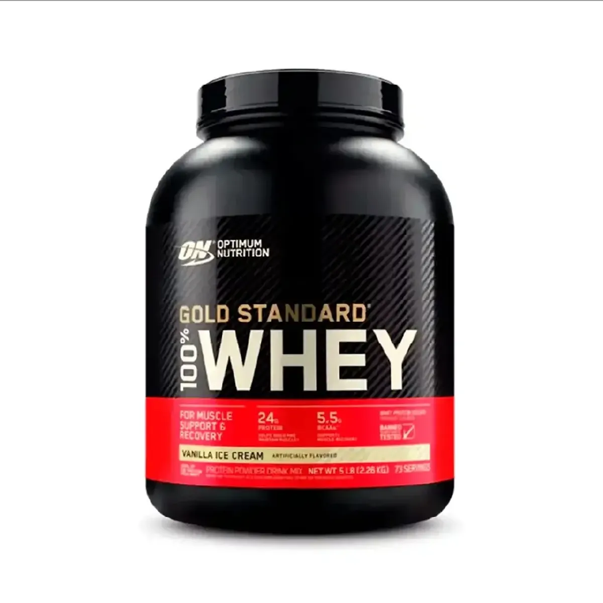 OPTIMUN NUTRITION - Proteína Gold Standard Whey 5lb - Optimum Nutrition - Vainilla Ice Cream