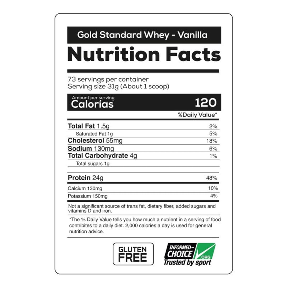 OPTIMUN NUTRITION - Proteína Gold Standard Whey 5lb - Optimum Nutrition - Vainilla Ice Cream