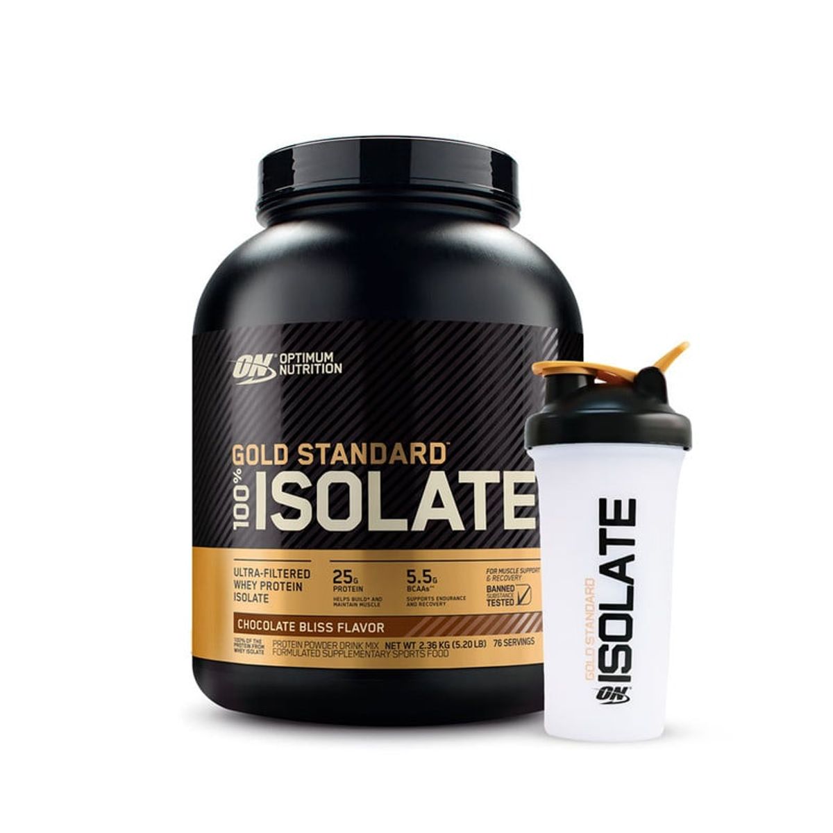 OPTIMUN NUTRITION - Proteína Gold Standard 100% Isolate 5lb - Optimum Nutrition - Chocolate Bliss