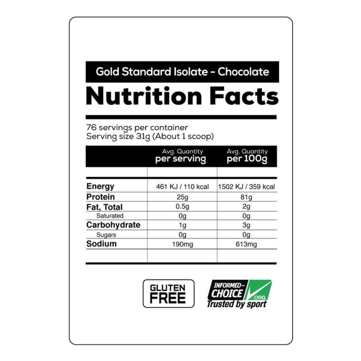 OPTIMUN NUTRITION - Proteína Gold Standard 100% Isolate 5lb - Optimum Nutrition - Chocolate Bliss