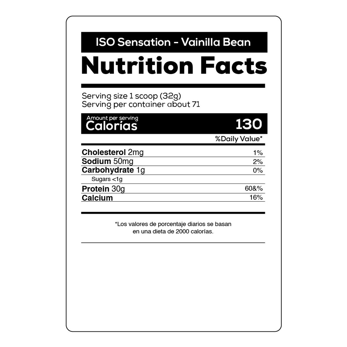 Ultimate Nutrition - PROTEÍNA AISLADA ISO SENSATION 5LB VAINILLA - ULTIMATE NUTRITION