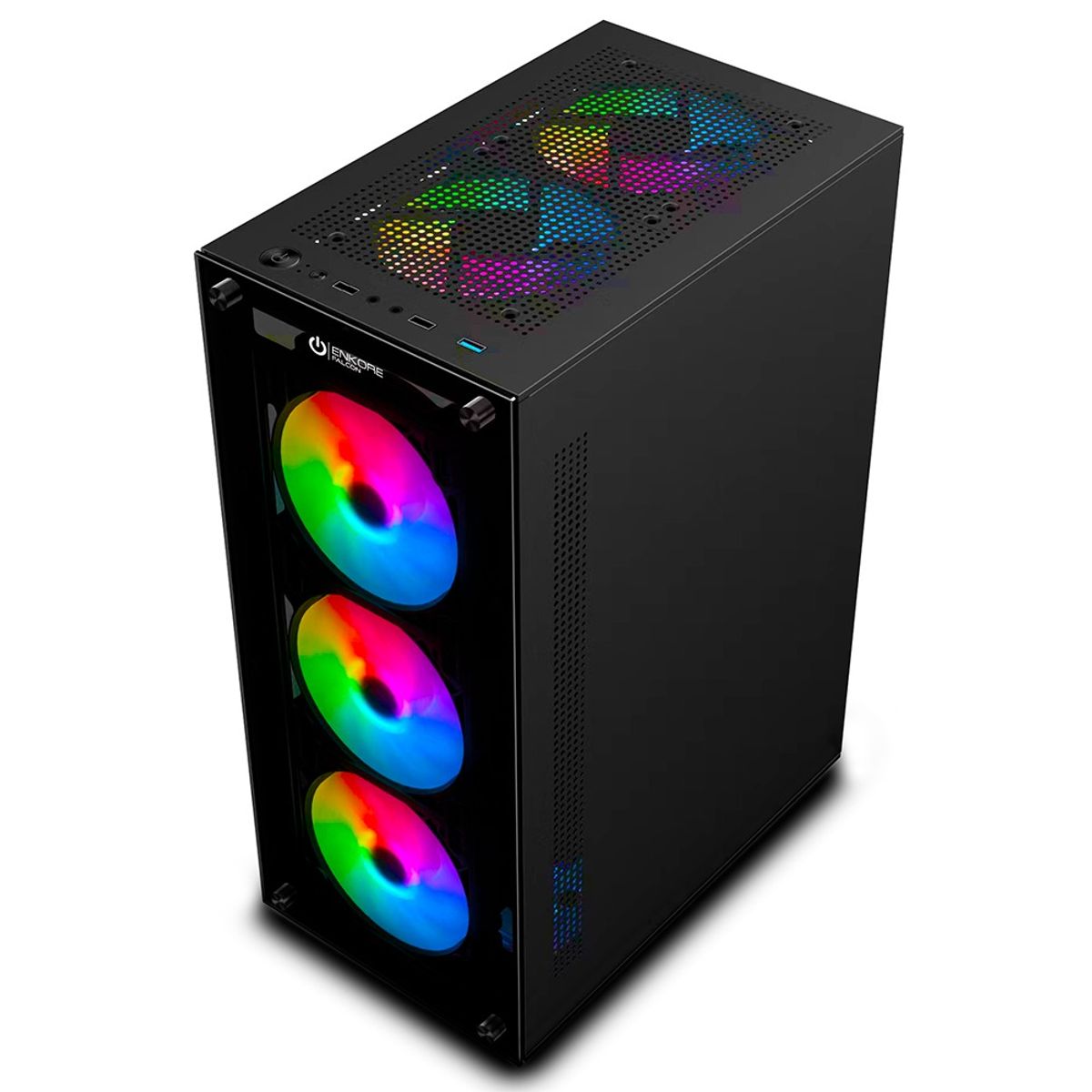 CYBERTEL - Case Gamer Enkore Falcon Enc 5000 Rgb 4 Fan Usb 3.0