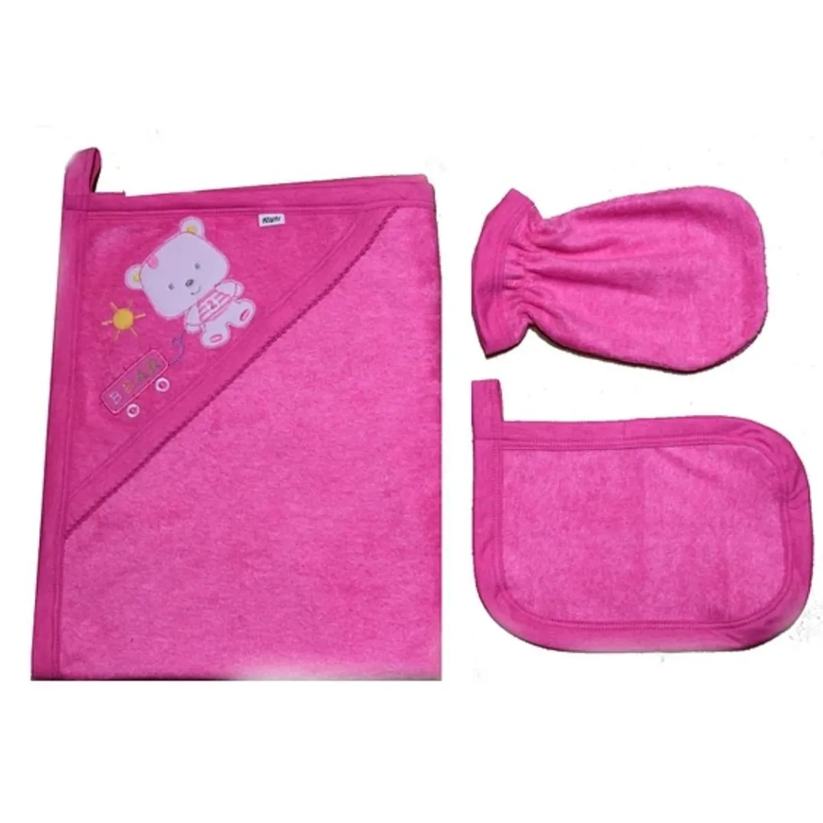 GENERICO - Toalla Con Capucha Para Bebe color Rosado