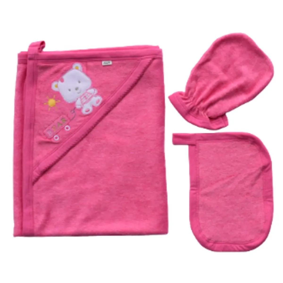 GENERICO - Toalla Con Capucha Para Bebe color Rosado