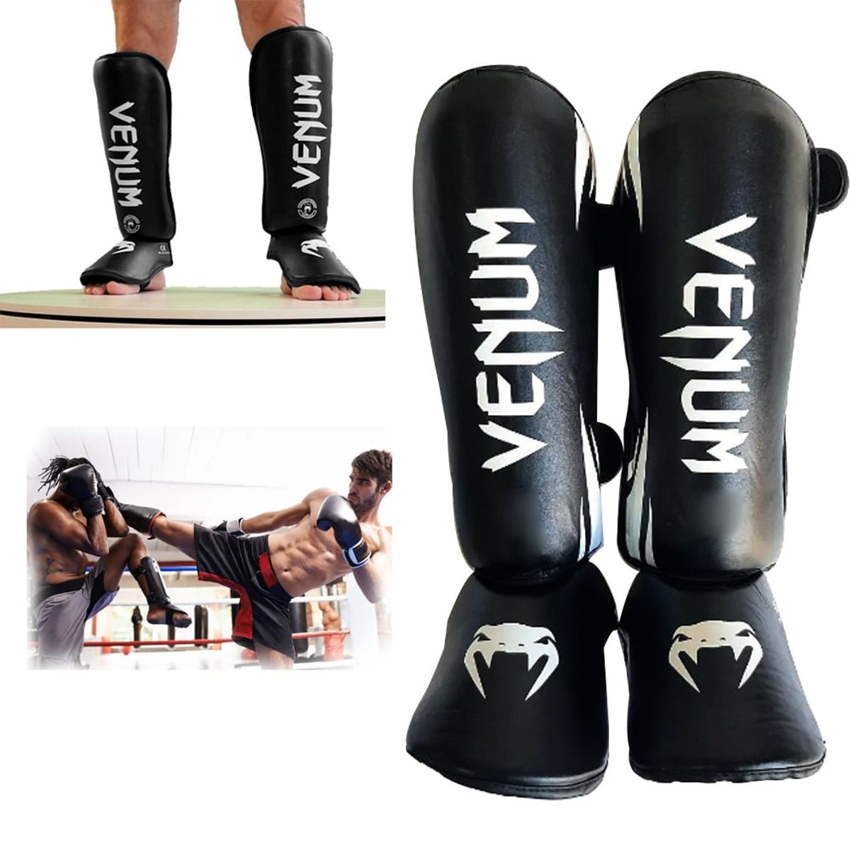 HOLGU - Protector de Espinillas y pies Venum  Challenger Shinguard