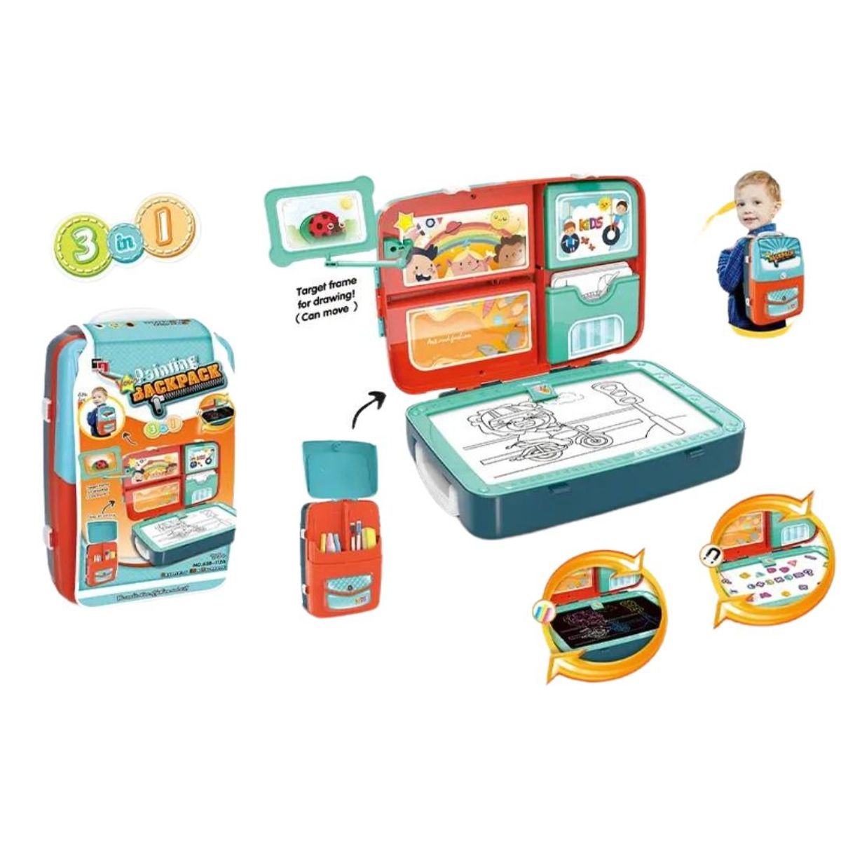 GENERICO - Juguete Didáctico Maletín Magnético de Números y Formas