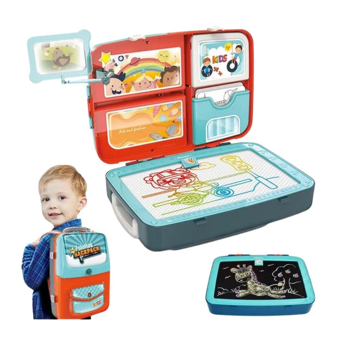 GENERICO - Juguete Didáctico Maletín Magnético de Números y Formas