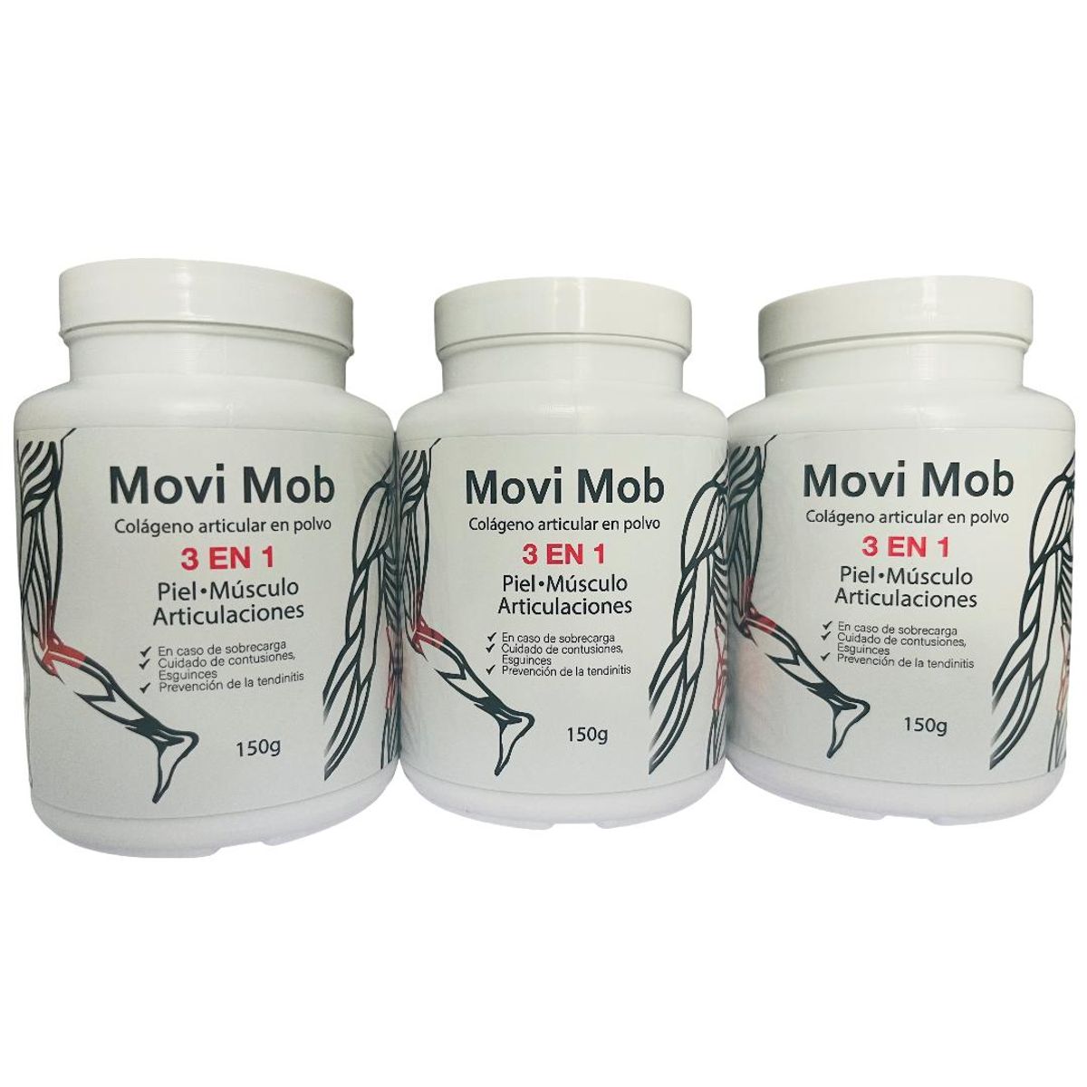 GENERICO - Colágeno con Cartilago de Tiburon,  Magnesio, curcuma  y uña de gato + regalo PACK X3 MOV MOB