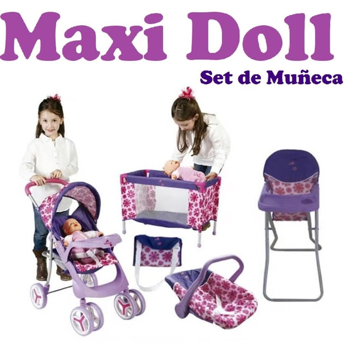 BABY KITS - Set de Muñecas Maxi Doll  5 en 1