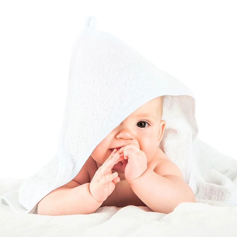 GENERICO - Toalla Con Capucha Para Bebe color Blanco