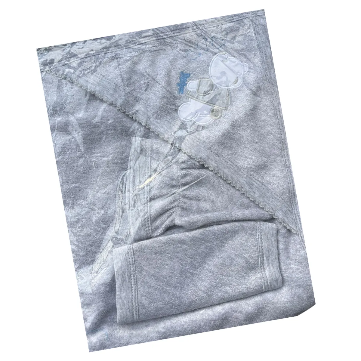 GENERICO - Toalla Con Capucha Para Bebe color Plomo