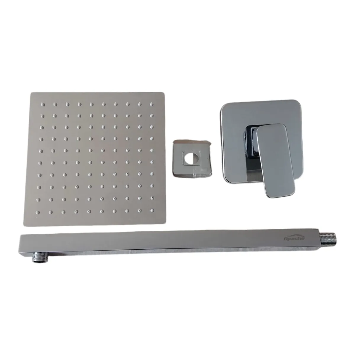 GENERICO - COMBO Set Mezcladora Monocomando con Ducha Completa Acero Brillante