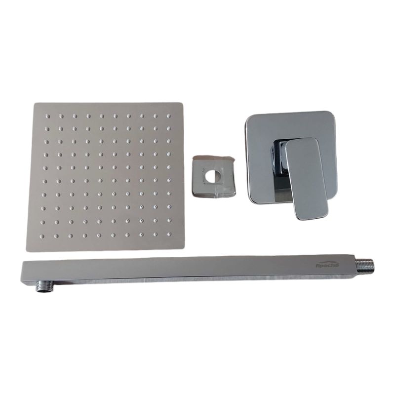 GENERICO - COMBO Set Mezcladora Monocomando con Ducha Completa Acero Brillante